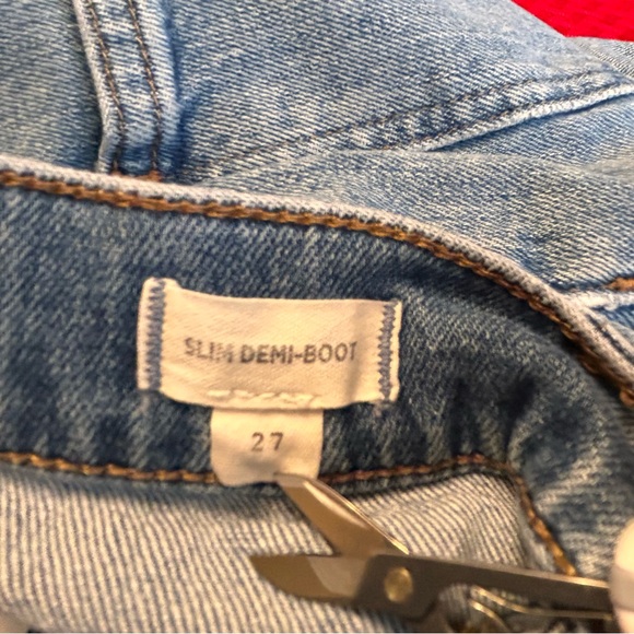 Madewell Slim Demi Boot Blue Jeans Medium Wash Size 27” Stretch With 26” Inseam - Picture 5 of 7